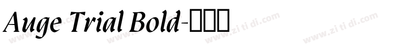 Auge Trial Bold字体转换